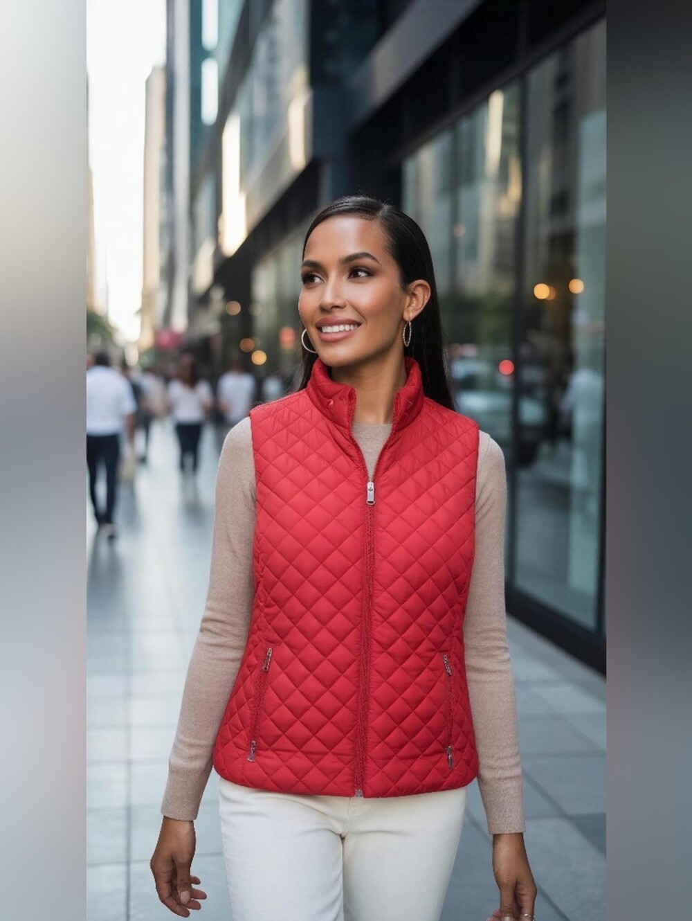 N 62 Quilted Red Zip-Up Vest SIZE 3X